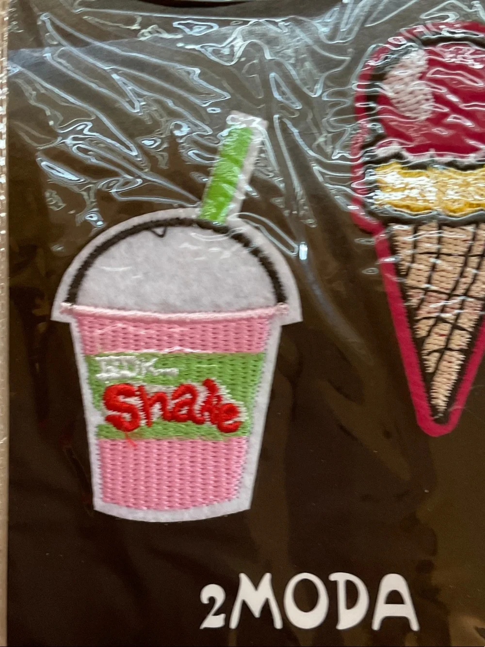 Moda Kids Patch Trio - Pink, Brown & Green Food Icons